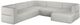 Caracole® Rhythm Caracole Upholstery 4-Piece Neutral Metallic Lucent Bronze Metallic/White 156" U-Shape Sectional-0