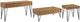 Elements International Boone 3-Piece Light Walnut Occasional Living Room Table Set-0