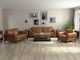 International Furniture Direct Loft Brown Cognac Loveseat-1