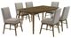 Elements International Malibu 7-Piece Gray/Walnut Dining Set -0