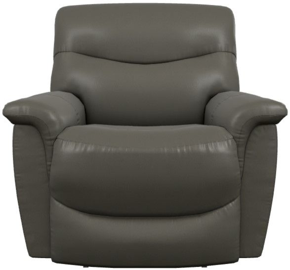 La-Z-Boy® James Charcoal Leather Power Wall Recliner with Headrest and Lumbar-1