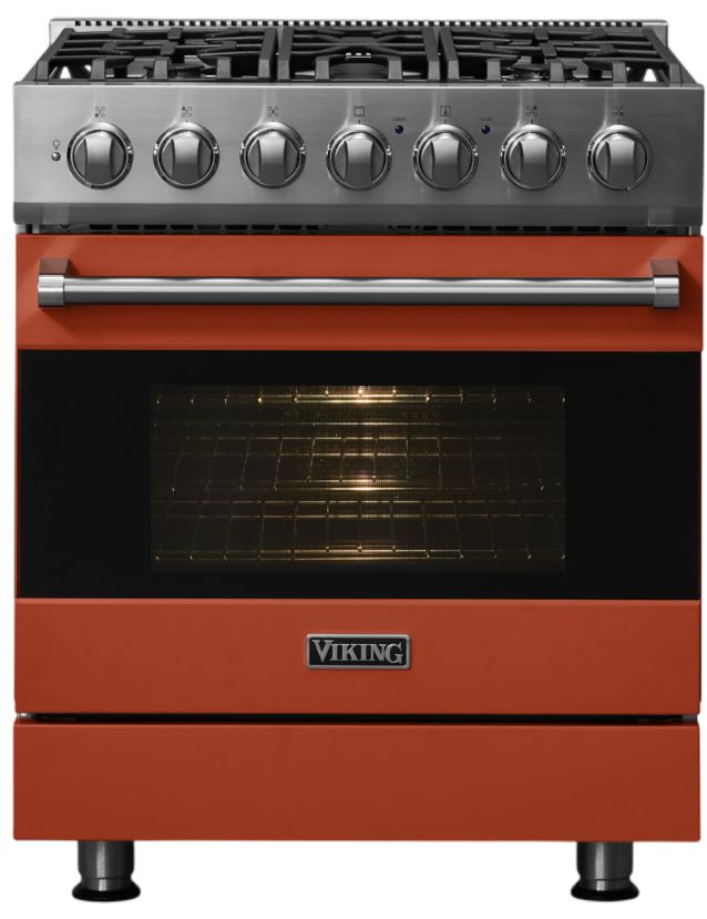 Viking® 3 Series 30" Spiced Cider Pro Style Dual Fuel Range-3