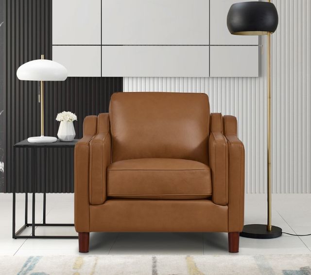 Hydeline® Bella Cognac Brown Chair-2
