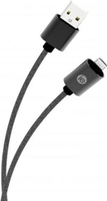 iEssentials 6 Ft. Black Charge and Sync Flat Micro USB to USB Cable-0