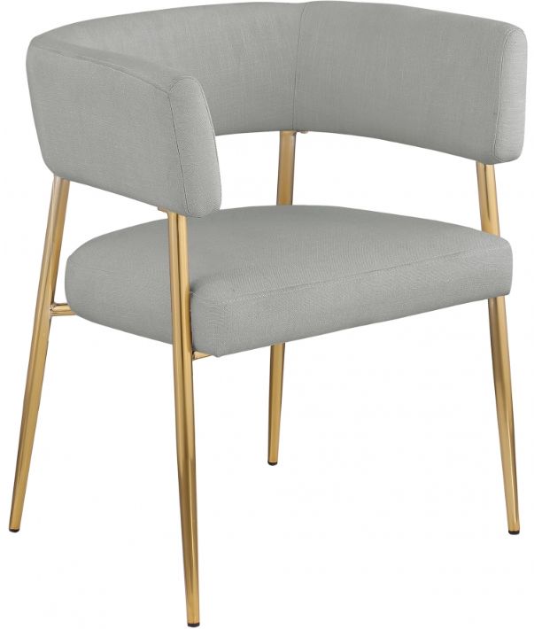 Meridian Furniture Creston Gray/Gold Dining Chair-0