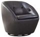 Liberty Furniture Dawson Carmel Slate Leather Swivel Accent Chair-0