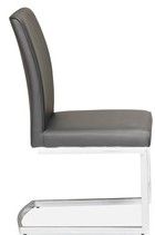 Mazin Furniture Shirelle Gray/Chrome Side Dining Chair-1
