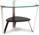BDI Dino™ 1347 Glass Top End Table with Stained Oak Natural Walnut Shelf-0