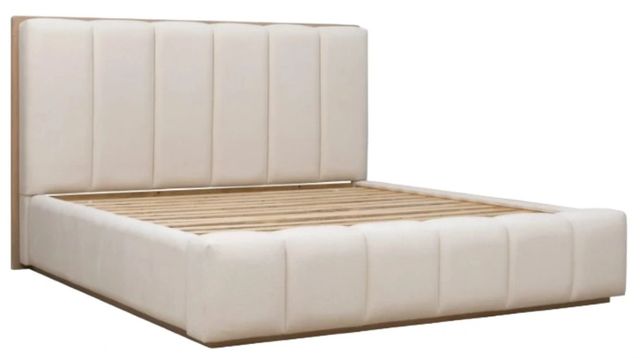 Modus Furniture Gardenia Chai/Cotton Queen Upholstered Platform Bed-2