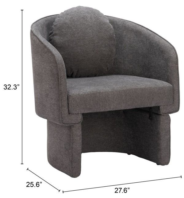 Zuo® Modern Olya Truffle Gray Accent Chair-1