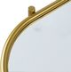 A & B Home Bertram Mirror Top Console Table with Gold and Black Iron Crossed Base,-3