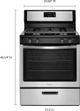 Whirlpool® 30" Black on Stainless Steel Free Standing Gas Range-3