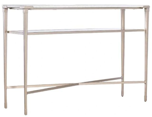 Hooker® Furniture Melange Jen White Console Table with Champagne Base-0