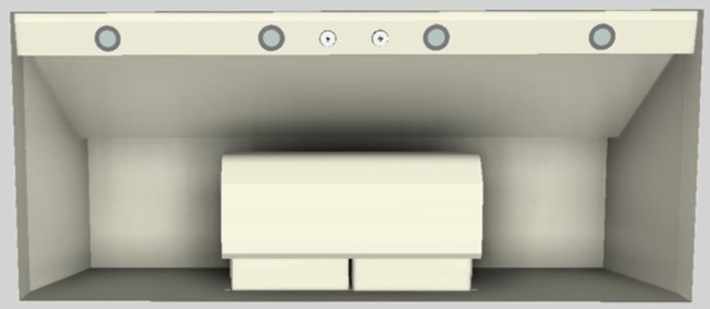 Vent-A-Hood® 54" Biscuit Wall Mounted Liner Insert-2