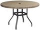 Homecrest™ Outdoor Living Customizable Slate Aluminum/Stone Round Outdoor Balcony Table -0