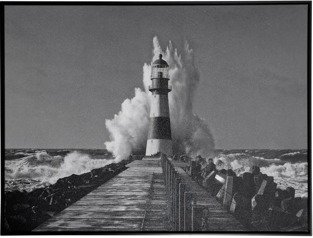 StyleCraft Lighthouse in the Mediterranean Sea Wall Art-0