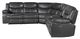 Homelegance® Fargo 3-Piece Dark Gray Curved Power Reclining Sectional with Console-3