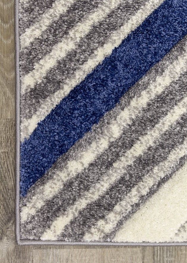 Kalora Interiors Soho Grey Black Blue 3'11" x 5'7" Rug-2