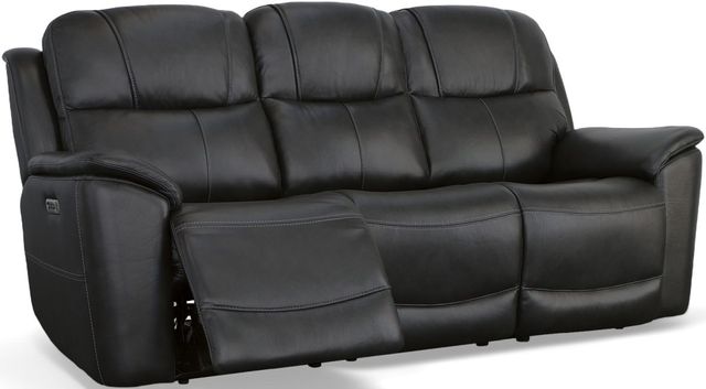 Flexsteel® Crew Raven Power Reclining Sofa with Power Headrests and Lumbar-1