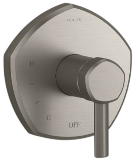 KOHLER® Occasion® Rite-Temp® Vibrant Brushed Nickel Valve Trim with Lever Handle-0