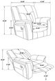 Coaster® Conrad 3-Piece Gray Manual Reclining Living Room Set-4