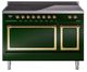 Ilve® Nostalgie II Noblesse 48'' Emerald Green Pro Style Induction Range with Brass Trim-0
