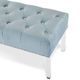 New Classic® Home Furnishings Vivian Light Blue Velvet Bench-3