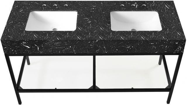 Meridian Furniture Marmo Black/Matte Black 60" Bathroom Vanity-4