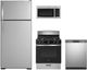 GE® 4 Piece Stainless Steel Gas Kitchen Package-0