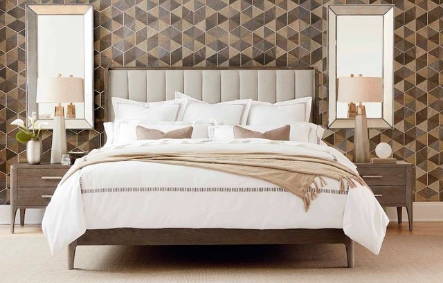 Bassett® Furniture Customizable Modern Rivoli Queen Panel Bed-2