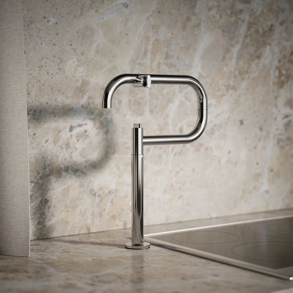 KOHLER® Components® Polished Chrome Deck-Mount Pot Filler-1