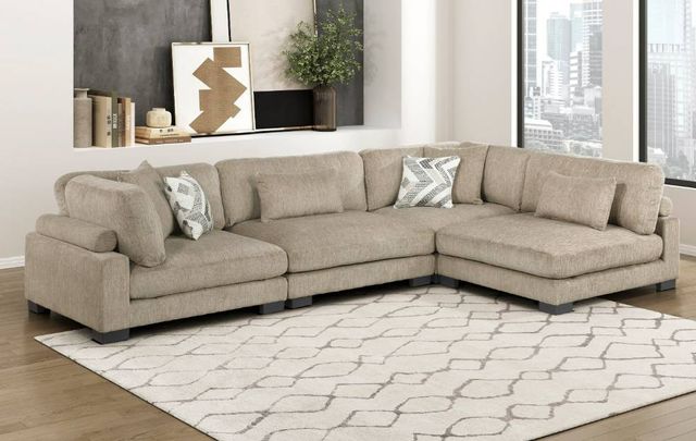Homelegance® Tinley 4-Piece Brown L-Shape Sectional-1