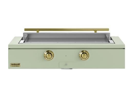 Caliber™ Rockwell Social 48" Sage Built-In Liquid Propane Outdoor Griddle with Brass Hardware-0