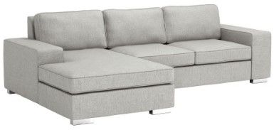 Zuo® Modern Brickell 2-Piece Light Gray Left-Arm Facing Sofa Sectional and Chaise-0