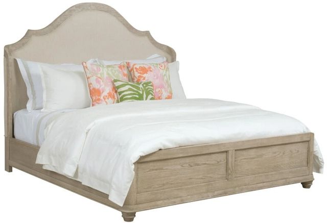 American Drew® Vista Haven Shelter Oyster King Upholstered Panel Bed-0