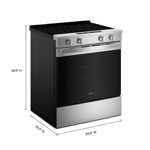 Whirlpool® 30" Fingerprint Resistant Stainless Steel Slide-In Electric Range with  Air Cooking Technology-2