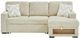 Global Furniture USA U0222 2-Piece Ivory L-Shaped Sectional with Chaise and Pull Out Sofa Bed -3
