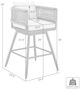 Armen Living Alegria 2-Piece Gray Aluminum/Rope Outdoor Swivel Counter Stool Set-2