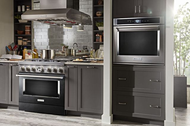 KitchenAid® 36" Imperial Black Pro Style Dual Fuel Range-5