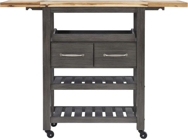 Powell® Kenton Grey Kitchen Cart-1