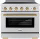 ZLINE Autograph Edition Paramount 36" Stainless Steel Pro Style Induction Range with Champagne Bronze Accents-0