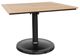 CabanaCoast® Customizable Skye Aluminum/Wooden 42" Outdoor Square Pedestal Dining Table-0
