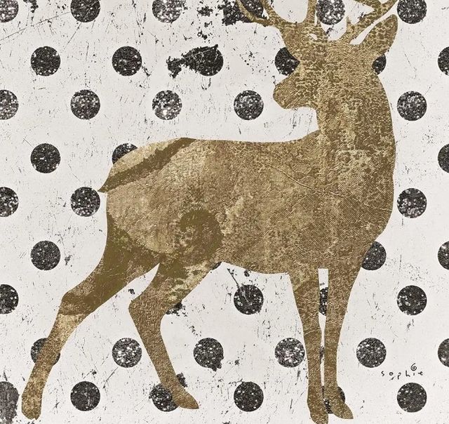Classy Art Forest Glam Deer by Sophie Six Wall Art-1