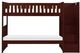 Mazin Furniture Rowe Cherry Twin/Twin Youth Step Bunk Bed-1