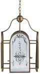 A & B Home Clear/Vintage Brass Glamour Chandelier-1