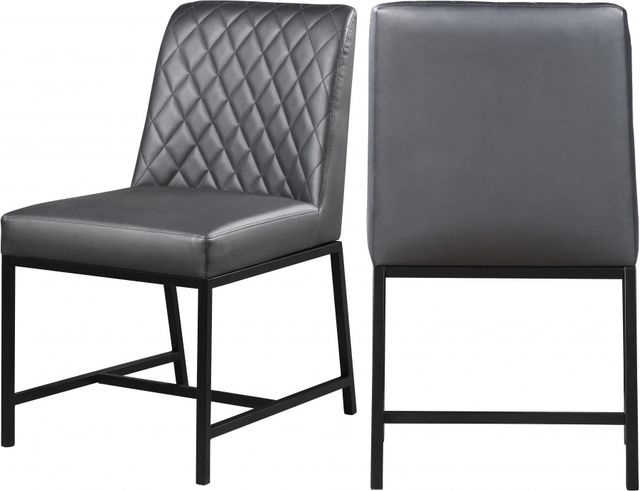 Meridian Furniture Bryce Grey Faux Leather Dining Chair-1