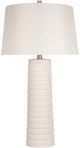 Classy Living 2-Piece Calming Flow Textured White Table Lamp Set-0
