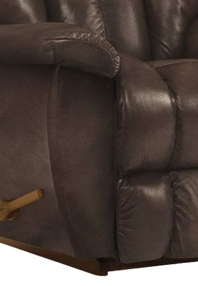 La-Z-Boy® Maverick Walnut Leather Manual Rocking Recliner-1