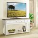 Riverside Furniture Myra Natural Sofa Table with Paperwhite Base-1