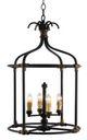 YHD Rustic Black 4-Light Chandelier-0